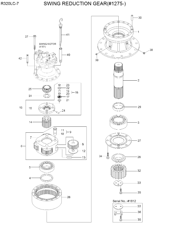 R335 R320 Industrial Reduction Gearbox Types 31N910181 R305